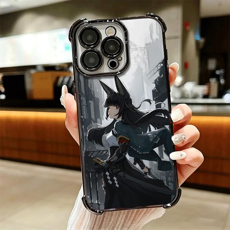 Zenless Zone Zero Hoshimi Miyabi Soft Phone Case For iPhone 15 16 17 Air 14 Pro Max 16E Plus 13 12 Mini Plating Anti-Fall Fundas