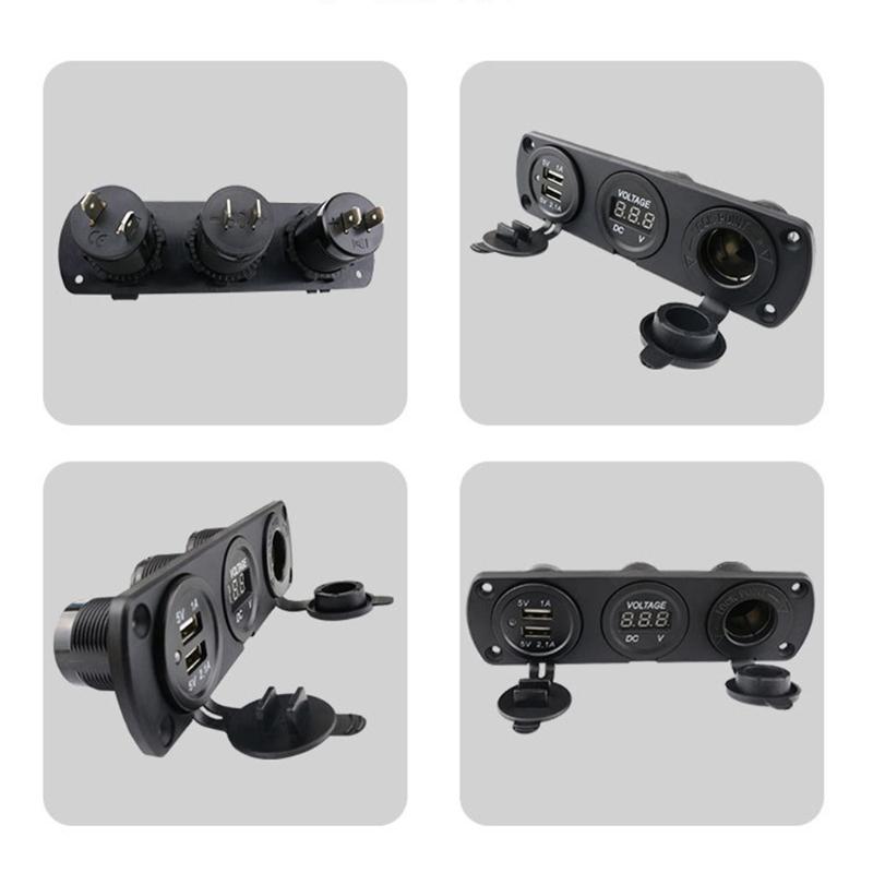 12-24V Car Dual USB Cigarette Lighter Socket 3.1A Boat Car Motorbike Tractor Charger Adapter Digital Voltmeter Universal