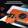 For Samsung Galaxy S24 FE Magnetic Case Ring Holder Foldable Kickstand TPU PC Phone Cover with Camera Lens Slider