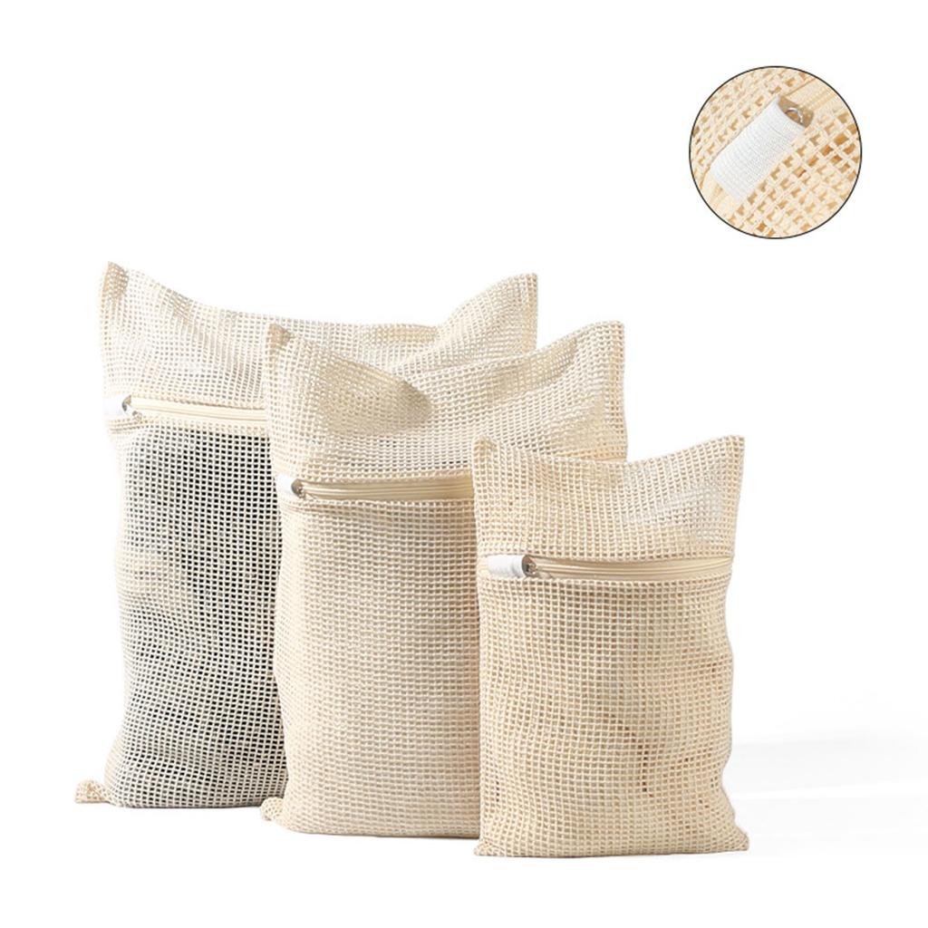 4PCS Thickened Cotton Garment Wash Bags Delicates Storage Solution Anti Deformation Washing Net with Sturdy Zippers