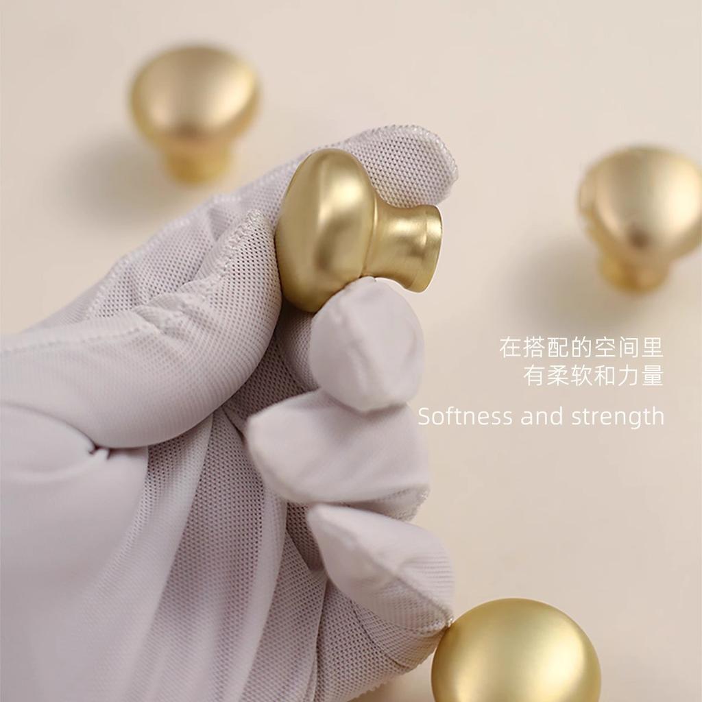 French Style, Single Hole, Small Handle, Round, Drawer, Modern Simplicity, Light Luxury, Wardrobe Drawer Cabinet, Gold Handle