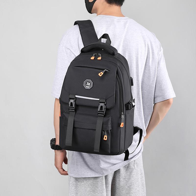 Schoolbag Versatile Casual Backpack Unisex Large Capacity Backpack Waterproof Travel Bag High Junior High School Student College Bag