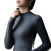 Women's Autumn Slim Bottom Half High Neck Thin Long Sleeve Top