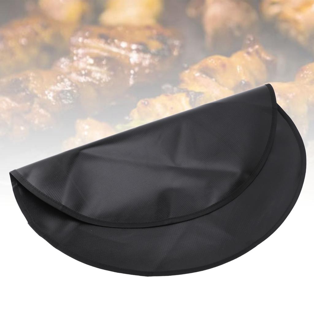 Covoraș rotund de 36 de inci pentru exterior, sub grătar, rezistent la foc, pad pentru grătar, rezistent la ulei, impermeabil, rezistent la căldură, pentru interior, covoraș pentru vatră