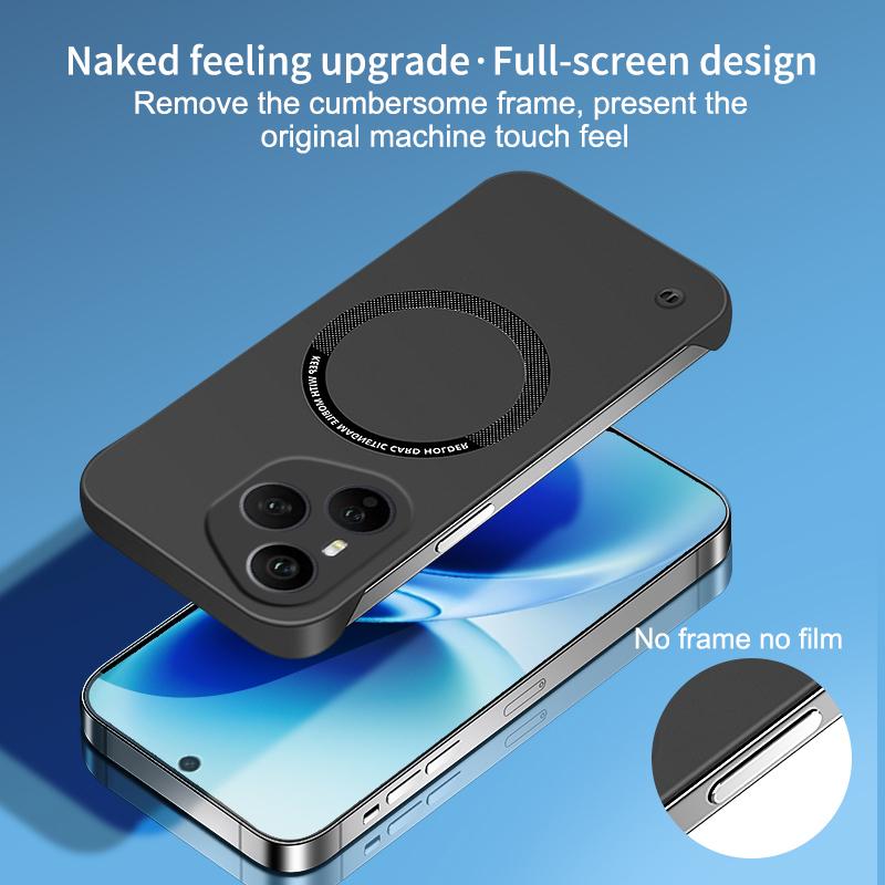 For  Magnetic Frameless Hard PC Back Case for Honor 400 Pro Wireless Charging Shockproof Cover for Honor400 400pro