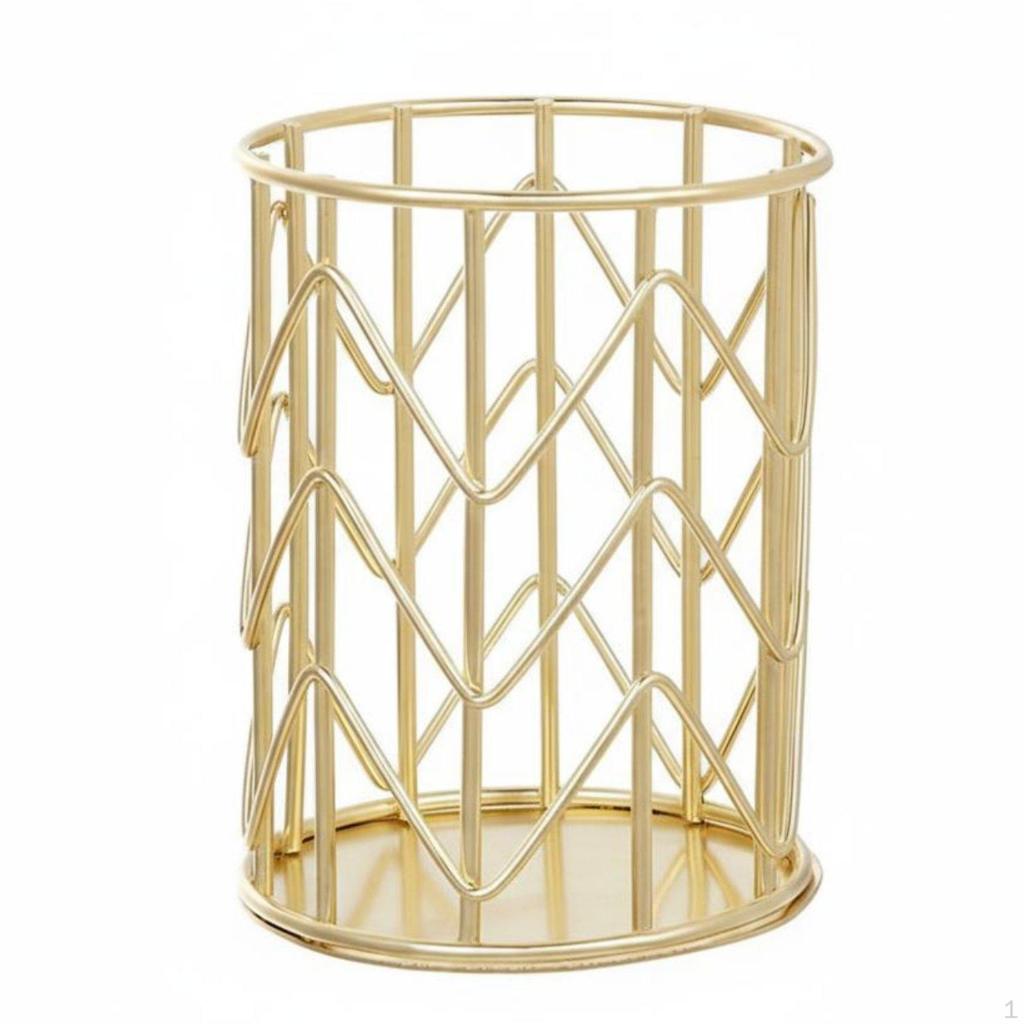 Nordic Aesthetic Stationery Holder Wrought Iron Crafted Metal Wire Pencil Cup MultiFunctional