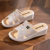 Women's Thick-Soled Summer Wedge Sandals - Fashionable, Anti-Slip, Soft-Soled High Heels for Outdoor Wear