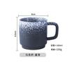 Creativity Vintage Ceramic Coffee Mugs 300ml Sesame Glazed Cups with Handle Home Drinkware Tumbler Cup Kawaii Mug Cute Cup