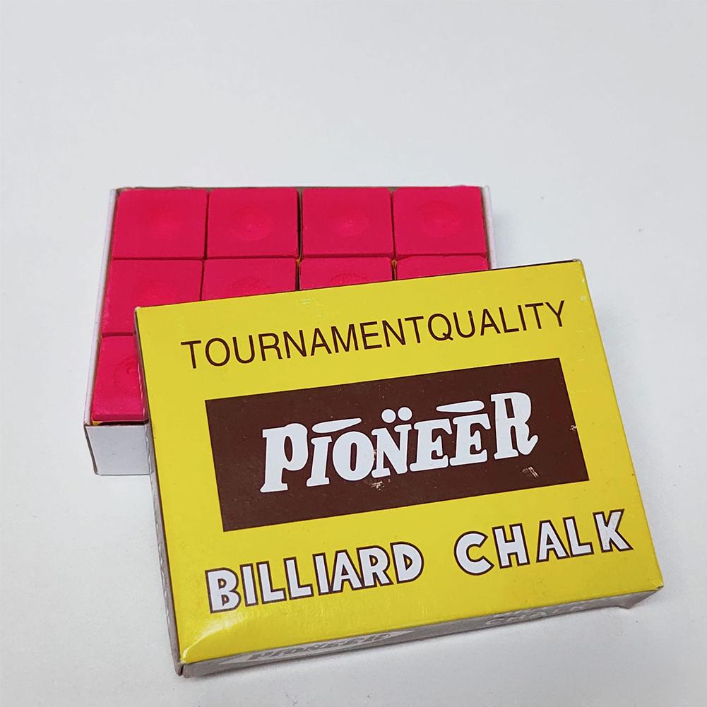 1 Box /12 Stück Billard Queue Kreide Stangenkopf Rutschfestes Pulver Billard Zubehör