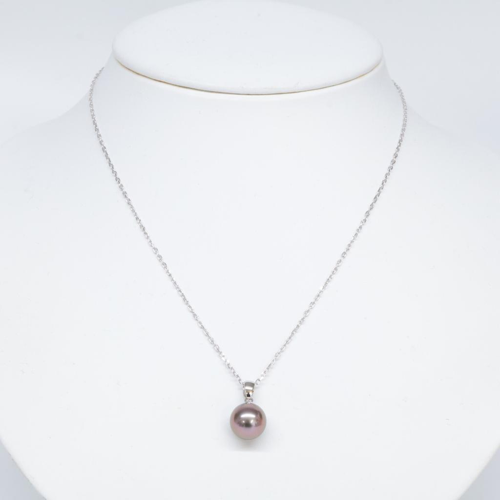 MIKIMOTO PP-20666EU Black Butterfly Pearl 1P Pearl Necklace White goldUsed