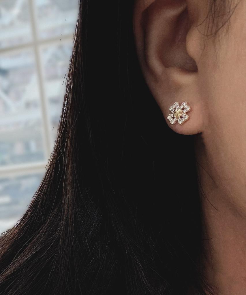 Helene Jewelry 14K Clover Earrings