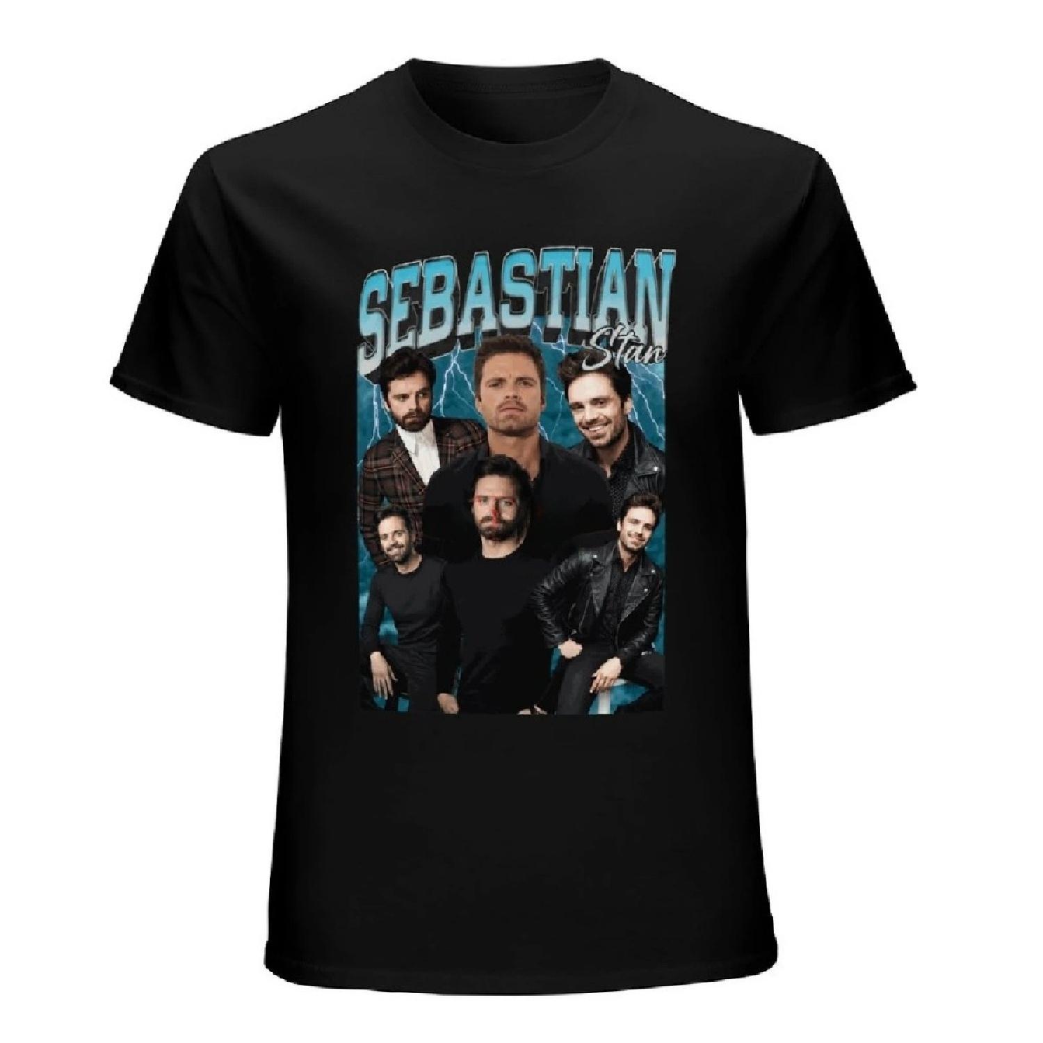 

Character movie Bucky Barnes Shirt And Homage T-Shirt Sebastian stan shirt 2024 COTTON fashion S
