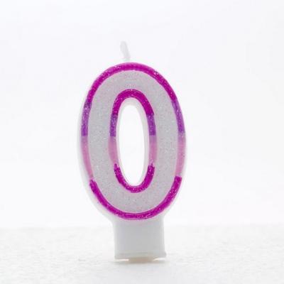 Rosa Geburtstags-/Jubiläumszahlenkerzen (6er-Pack)