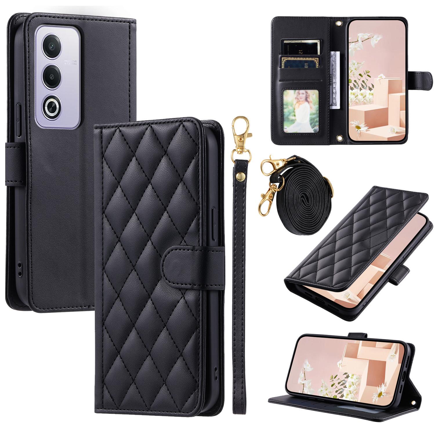 

Leather Case for Oppo A80 5G/K12x 5G (India)/A3 Pro (Global) 5G/A3 Pro (India) 5G/A3x 5G (China) Wallet Phone Cover Black