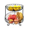 Abay Light Luxury Double-Layer Iron Fruit Basket