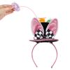 Easter Bunny Ears Cosplay Shooting Hat Funny Interactive Cap for Holiday Party Games Festival Costume Props