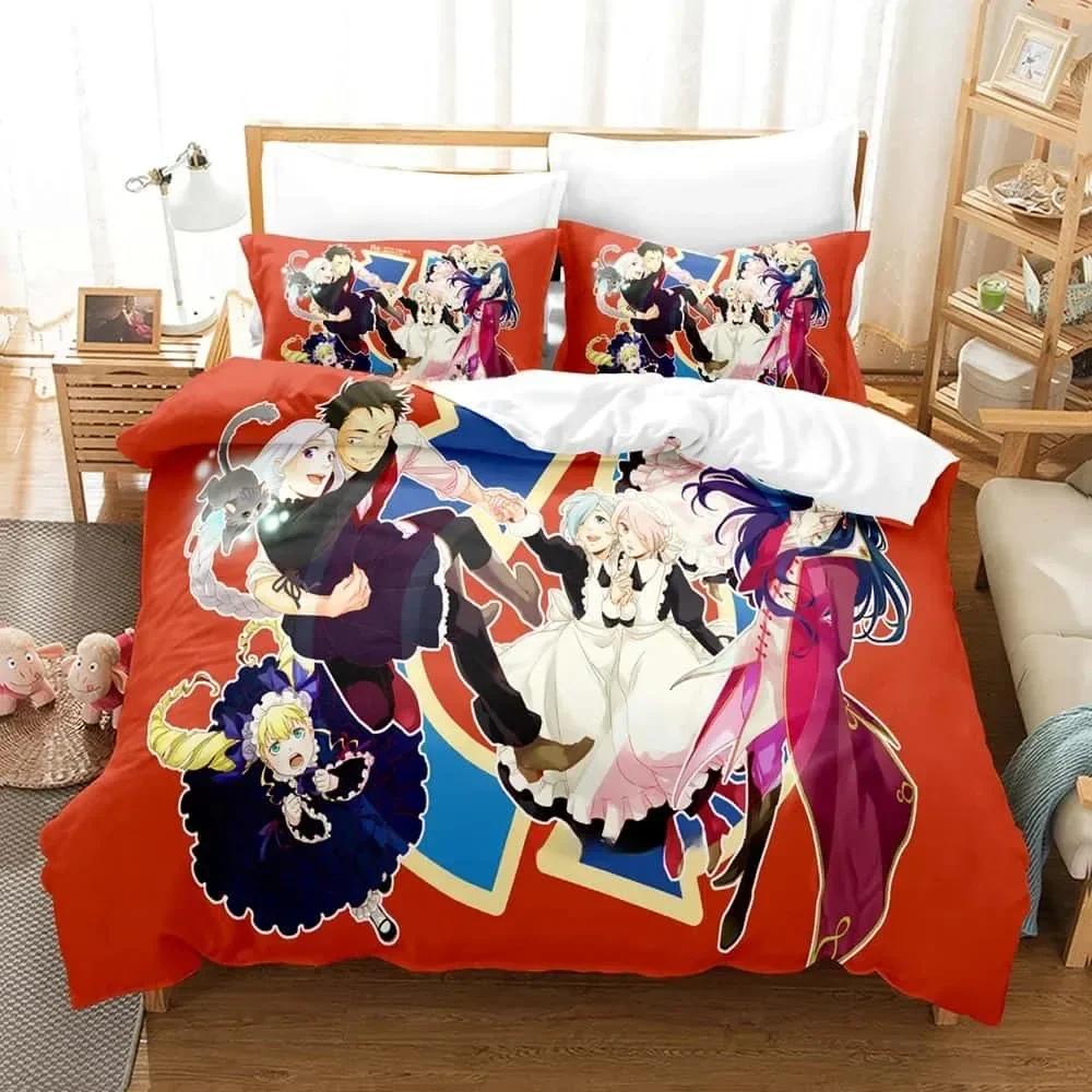 Anime ReZERO -Starting Life in Another World Bedding Set Printed Bed Set With Pillowcase Duvet Cover Soft Queen Super King Size