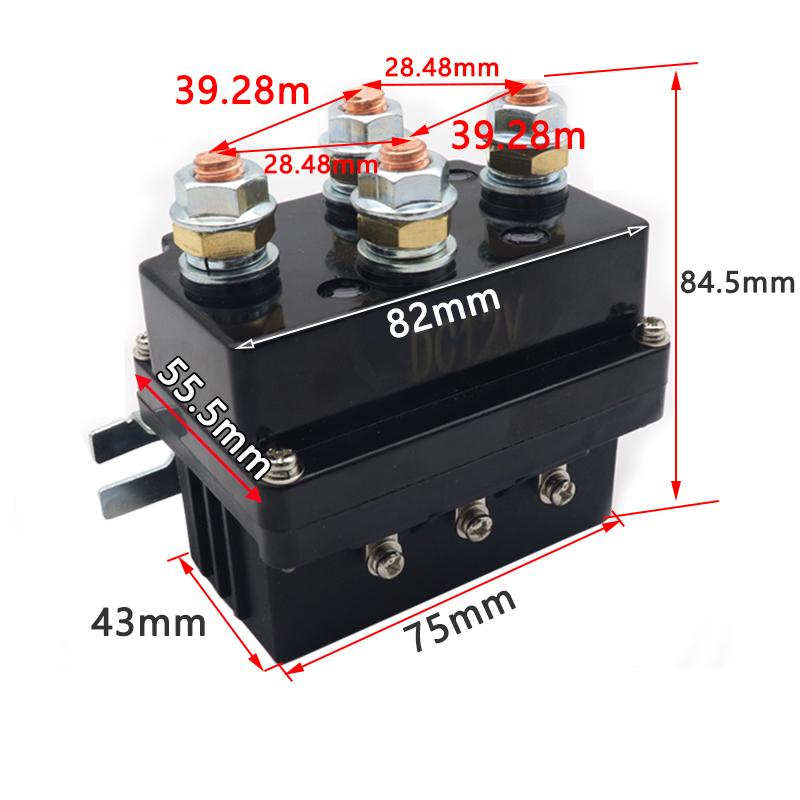12V/24V 500A Boat ATV Truck Control Contactor Winch Control Solenoid Relay Electric Wireless Remote Control System Control