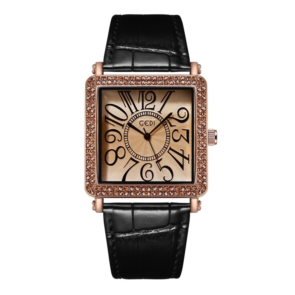 Retro Square Women'S Watch Light Luxury Diamond Belt Quartz Watch Women'S Premium Belt Watch