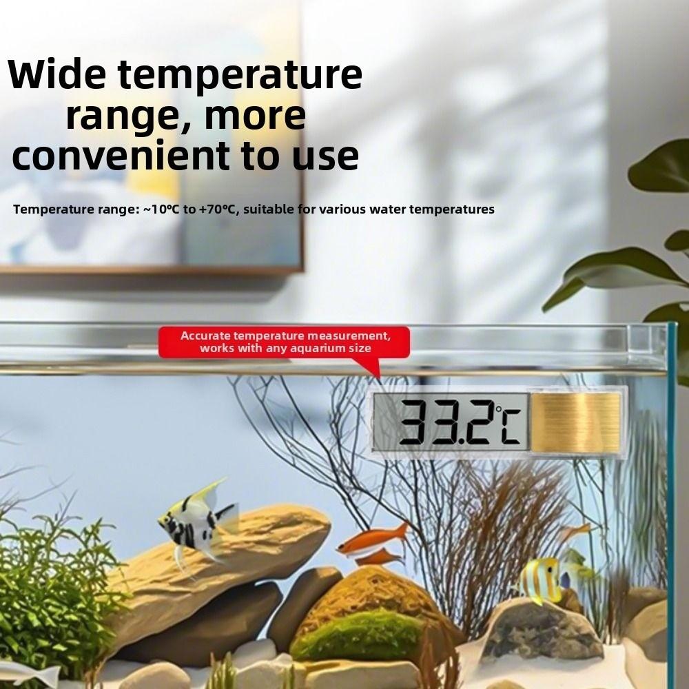 Electronic Display Aquarium Thermometer Waterproof Water Temperature Meter Fish Tank Monitoring