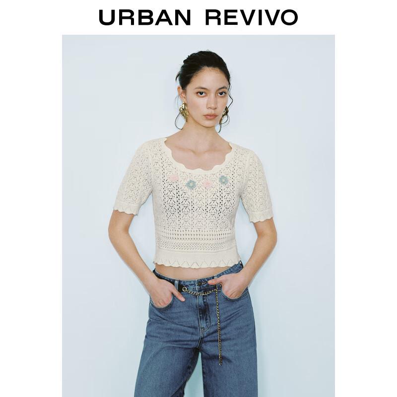 

Текстурный трикотажный топ с 3D цветочным узором UR 2025 Весна S