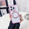 For iPhone 15 Pro Magnetic Case Ring Kickstand TPU+PC Phone Cover