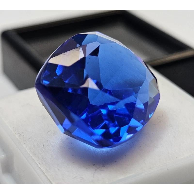 Fabulous Blue Sapphire Natural Cushion Cut 16-17 Ct Certified Loose Gemstone