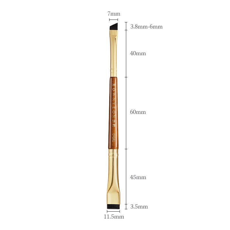 Rownyeon Cm161 Chimo Crouching Silkworm Eye Tail Makeup Brush Fiber Wool Cm161 Double-Ended Eyeliner Brush