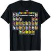 T-shirt Graphique Tableau Périodique des Personnages Super Mario