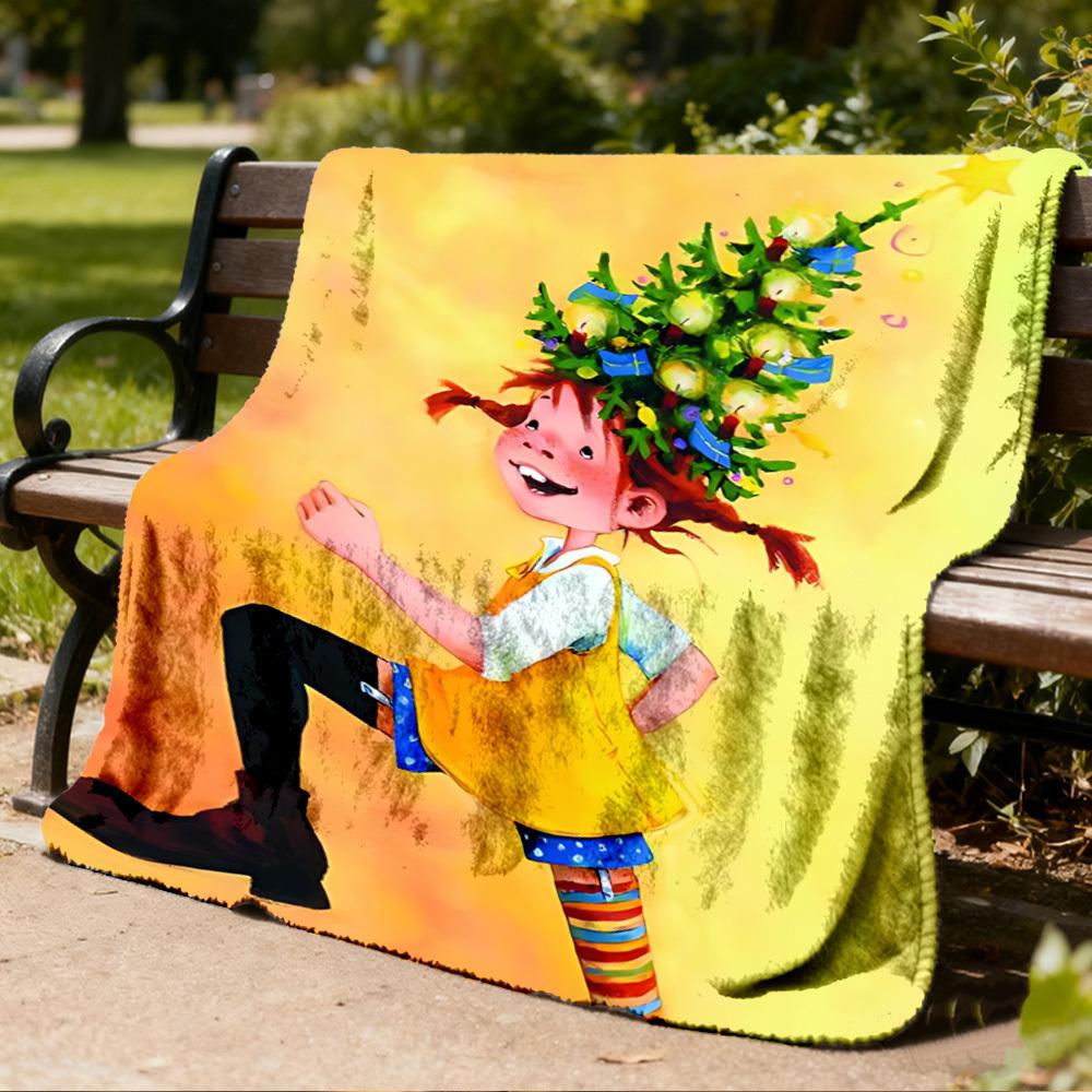 1pc Corpse Bride Outdoor Personalized Flannel Blanket, Soft, Lightweight Personalized Flannel Blanket, Digital Printing,