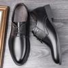 Fashion Lace-Up Men Casual Dress Shoes Men's Fashion Fashion Oxford Shoes Comfortable Male Leather Flats Classic Men Shoes for Wedding