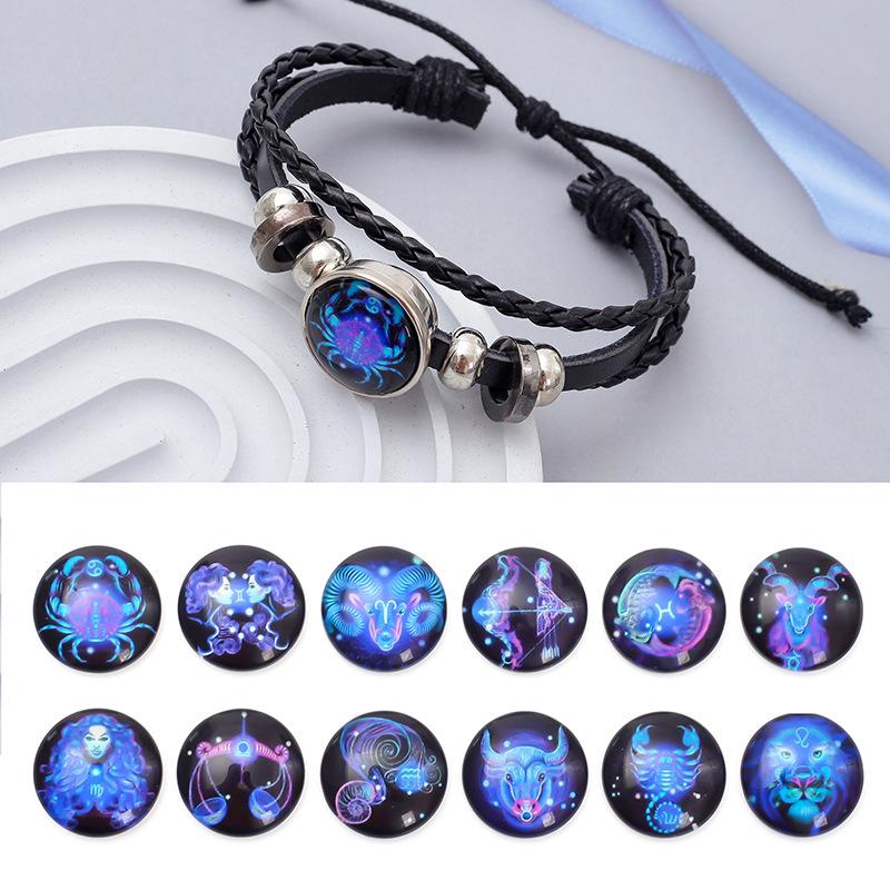 Constellation Luminous Multi-layer Genuine Leather Couple Bracelet