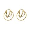 European and American hollow round simple fashion ear buckle retro temperament earrings light luxury high sense earrings design sense niche