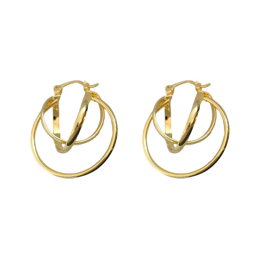 European and American hollow round simple fashion ear buckle retro temperament earrings light luxury high sense earrings design sense niche