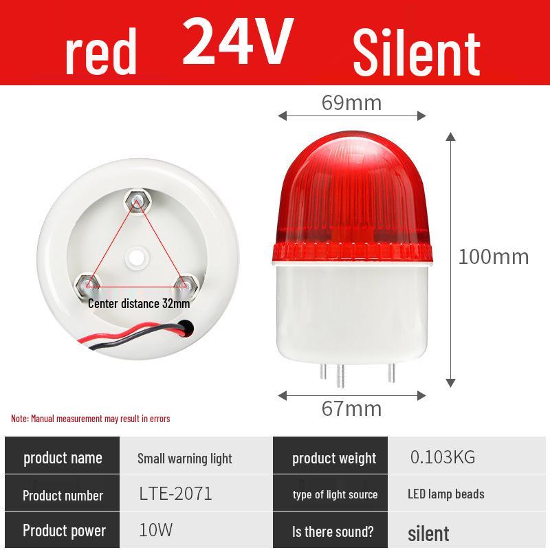 LTE-2071J LED Strobe Signal Light with Audible Alarm - Small Flashing Warning Indicator