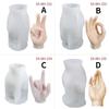 Silicone Candle Mold Creative Gesture Aromatherapy Candle Making Supplies Wax Mould Plaster Chocolate Soap Molds Home Decoration