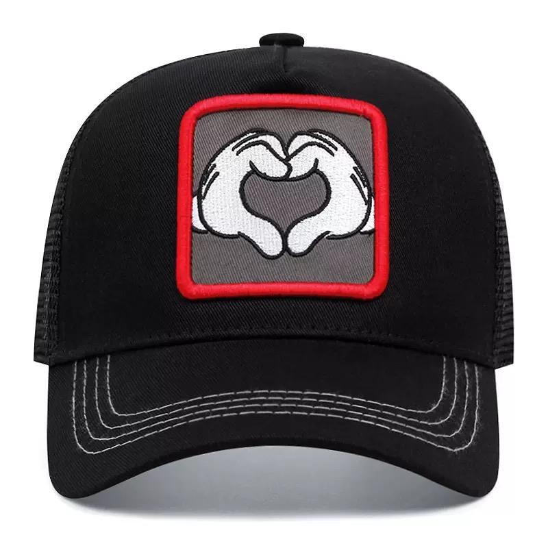 

Disney Hot Sale Palm To Heart Ratio Cartoon Mesh Baseball Cap Women Men Outdoors Sunshade Breathable Trucker Snapback Hat Gift Adjustable