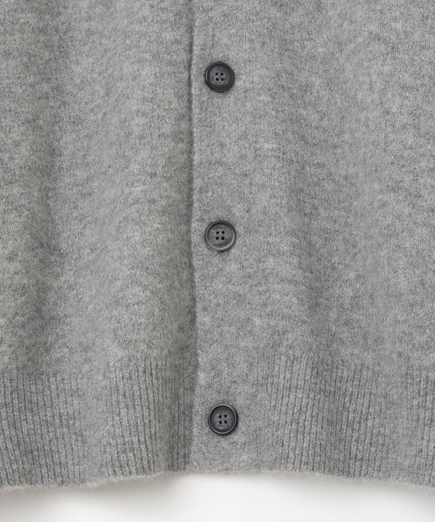 MILLO ARCHIVE Crop Move V-Neck Cardigan [Melange Gray]
