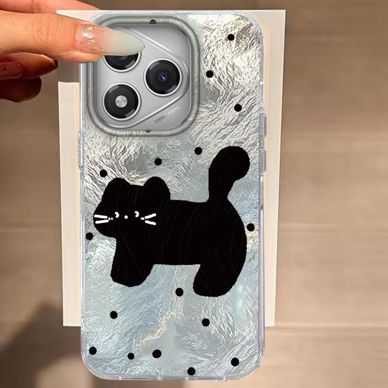 Hülle für For Honor 400 Lite 200 Pro 200Lite X9c X9a X8b X8a 5G Handyhülle Katze Schwarz Cartoon Für Honor 200 Schutzhüllen