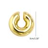Modischer Leichter Ohrklemme Runder Kreis Clip-Ohrringe Nicht-Piercing Knorpel Hoop Ohrring Statement Schmuck Unisex