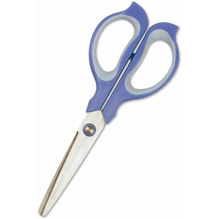 Scissors for right-handed and left-handed, symmetrical scissors, perfect fit, sharp, blue, high carbon stainless steel