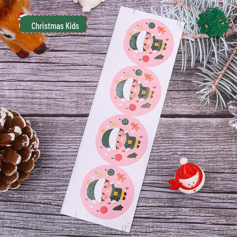 Autocolante Festive de Crăciun cu Desene Animate pentru Geam: Decalcomanii Rotunzi Moș Crăciun, Reni, Om de Zăpadă