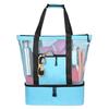 Heat Preservation Picnic Beach Bag Women Mesh Transparent Double-layer Swim Storage High Capacity Shopping Waterproof Bags Tote