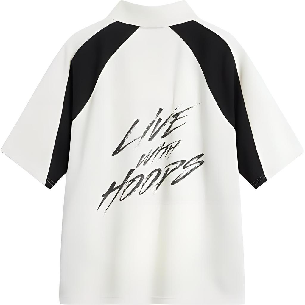 Li Ning Contrast Color Letter Short Sleeve Polo Shirt Men tops APLU115-1