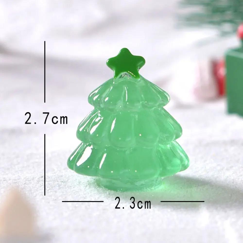 1Pc Cartoon Luminous Tree Noctilucent Glowing Miniature Statue Mini Micro Landscape Glow-in-the-dark Leaflet Christmas Tree