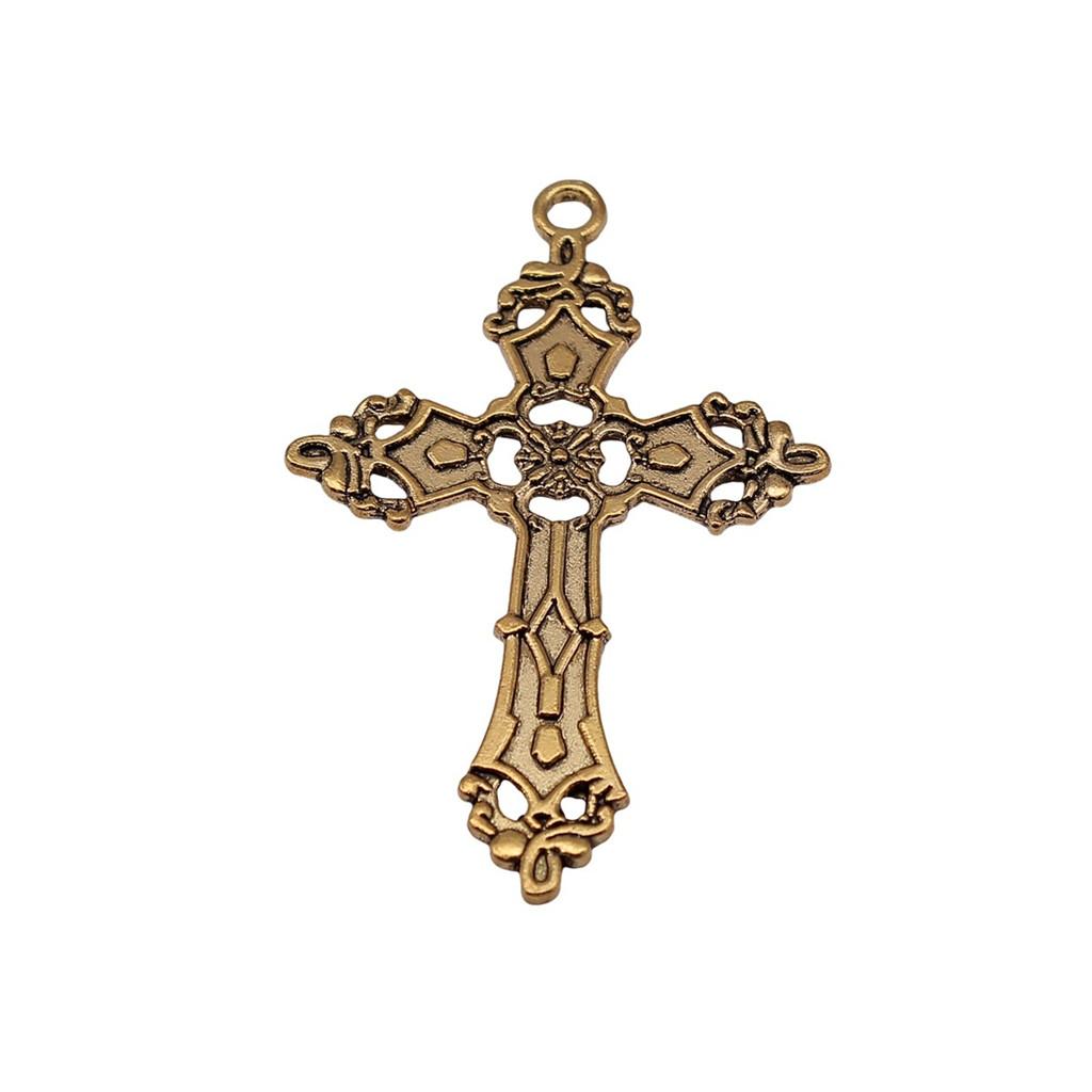 Hollow Cross Charms Multi Color Alloy Pendants For Gothic Christian Jewelry Accessories