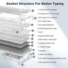 YUNZII X71 Mechanical Gaming Transparent 71 Gasket Technical Standards Compliance Certified Ice Keyboard, Keycaps, Keys, 68% Layout, Wireless,