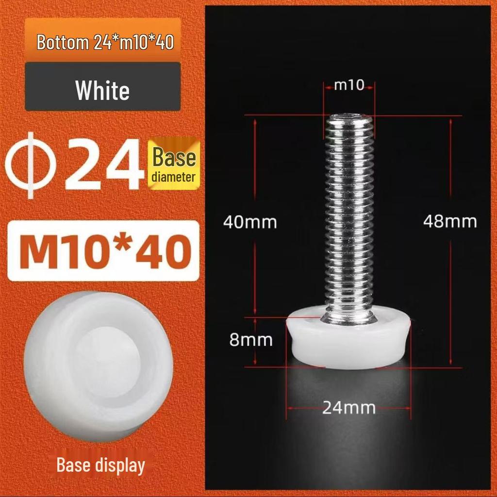 Adjustable Furniture Heightening Foot Pad (M6/M8/M10) – Screw Base for Shelves