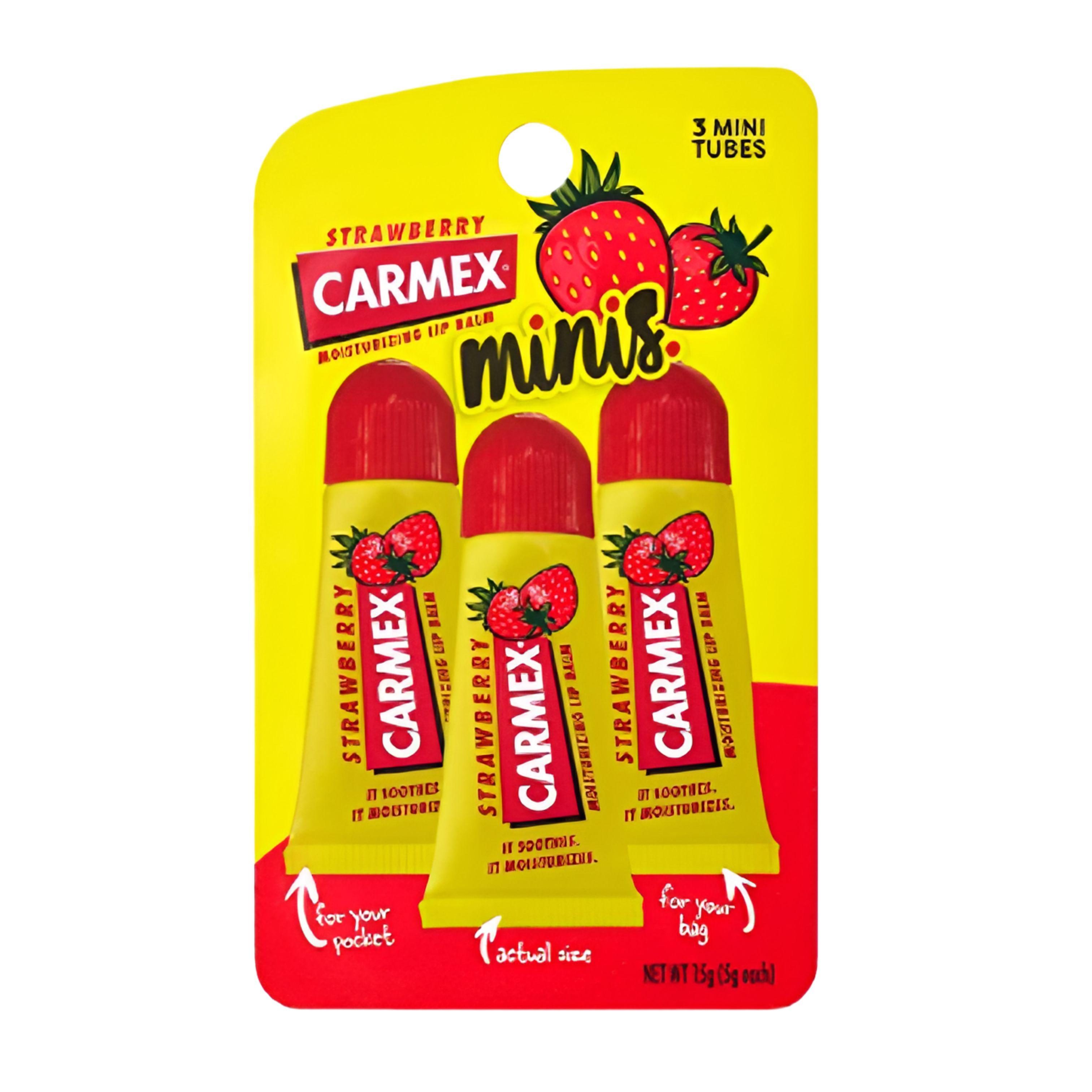 Carmex Lip Balm Set (3 pcs) 01 Strawberry Tube Lip Balm