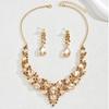 Crystal Rhinestone Jewelry Set Elegant Necklace Earrings Set Bridal Necklaces Earrings  Party